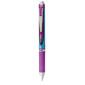 PENS | Pentel BLN77-V EnerGel RTX Medium 0.7 millimeter Retractable Gel Pen - Violet Ink/Violet/Blue Barrel