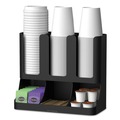 Breakroom Supplies | Mind Reader UPRIGHT6BLK 11.5 in. x 6.5 in. x 15 in. 6-Section Flume Upright Coffee Condiment/Cup Organizer - Black image number 6