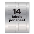 Labels | Avery 61528 PermaTrack 1.25 in. x 2.75 in. Laser Printers Asset Tag Labels - Metallic Silver (112/Pack) image number 8