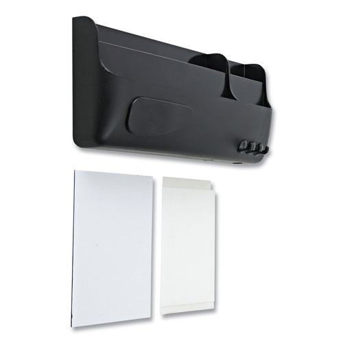 Boxes & Bins | MasterVision SM010101 9 in. x 4 in. Magnetic SmartBox Organizer - Black image number 0