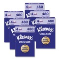 Tissues | Kleenex 54315 Ultra Soft 3-Ply Facial Tissue - White (6/Carton) image number 0