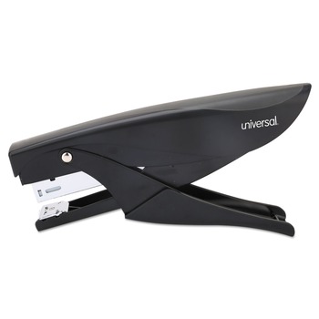 Universal UNV43108 Deluxe 20 Sheet Capacity 0.25 in. Staples 1.75 in. Throat Plier Stapler - Black
