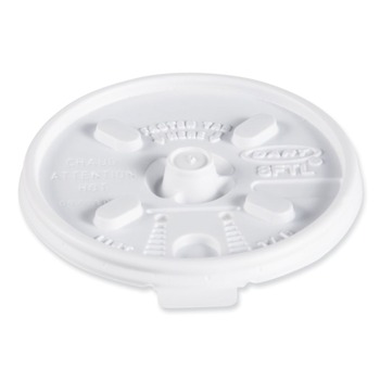 Dart 8FTL Lift 'n' Lock 8 oz. Foam Cup and Container Lids - White (1000/Carton)