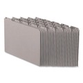 File Folders | Pendaflex PN1025 8.5 in. x 14 in. 1/5-Cut Top Tab A-Z File Guides - Gray (25/Set) image number 2
