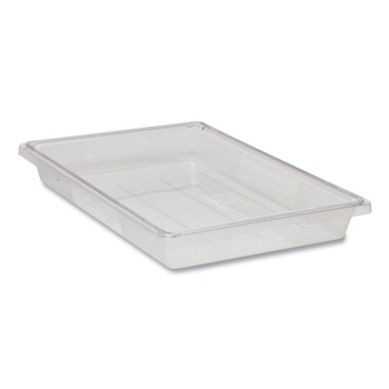Rubbermaid Commercial FG330600CLR 5 Gallon 26 in. x 18 in. x 3.5 in. Food/Tote Boxes - Clear