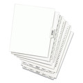 Dividers & Tabs | Avery 11913 11 x 8.5 Avery Style Preprinted Legal Exhibit Side 10-Tab Index Dividers - White (25/Pack) image number 1