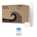 Cups and Lids | Boardwalk BWKPET912STRAW Crystal-Clear Cold Cup Straw-Slot Lids Fits 9 oz. Squat and 12 oz. PET Cups (1000/Carton) image number 4
