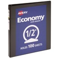 Back to School Sale | Avery 05705 3 Round Rings 0.5 in. Capacity 11 in. x 8.5 in. Economy View Binder - Black image number 0