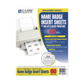 Labels | C-Line 92443 4 in. x 3 in. Name Badge Inserts - White (60/Pack) image number 0