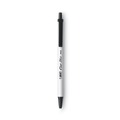 Pens | BIC CSM241-BK Clic Stic Medium 1 millimeter Retractable Ballpoint Pen - Black Ink/White Barrel (24/Pack) image number 2