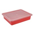 Boxes & Bins | Storex 62534U05C Storage Tray with Lid, Flat, 1 gal, 10.65-in x 10.65-in x 2.96-in, Assorted Bright, 5/Pack image number 4