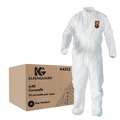 Safety & First Aid | Ansell KCC44312 A40 Coveralls with Zipper Front and Elastic Wrists and Ankles - Medium/White (25/Carton) image number 0
