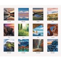 Back to School Sale | House of Doolittle 1476 18.5 in. x 13 in. 12-Month (Jan-Dec 2026) Earthscapes Scenic Desk Pad Calendar - White Sheets/Black Binding/Corners image number 2