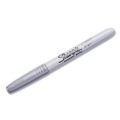 Permanent Markers | Sharpie 39100 Permanent Markers - Fine Bullet Tip/Metallic Silver (1-Dozen) image number 3