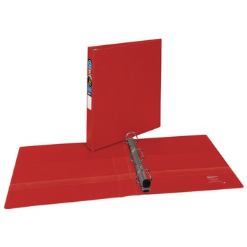Avery 79589 3 One Touch EZD Rings 1 in. Capacity 11 in. x 8.5 in. Heavy-Duty Non-View Binder with DuraHinge - Red