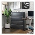 Office Filing Cabinets & Shelves | Alera 25511 42 in. x 18.63 in. x 52.5 in. 4-Drawer Lateral File - Charcoal image number 3