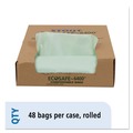 Trash Bags | Stout by Envision E3039E11 EcoSafe-6400 30 in. x 39 in. 1.1 mil. 30 Gallon Compostable Bags - Green (48/Box) image number 5