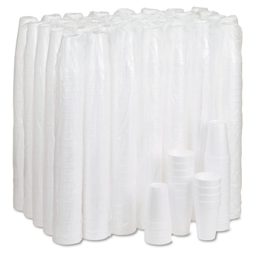 Just Launched | Dart 16J16 16 oz. Foam Drink Cups - White (1000/Carton) image number 0