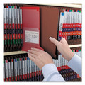 File Folders | Smead 26865 8 SafeSHIELD Fasteners 3 in. Expansion 3 Dividers Letter Size End Tab Pressboard Classification Folders - Red (10/Box) image number 4