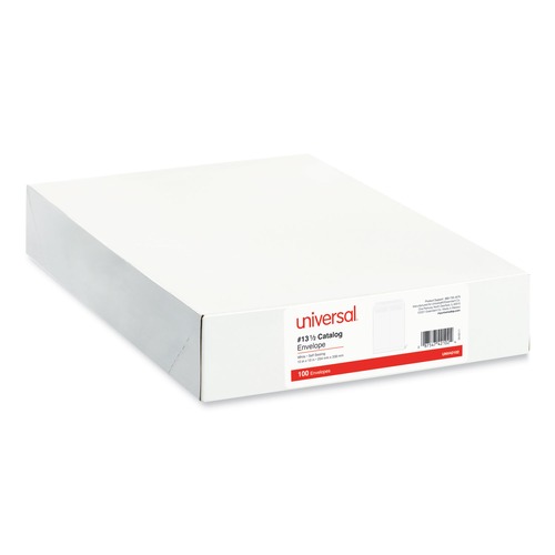 Envelopes & Mailers | Universal UNV42102 #13 1/2 Square Flap Self-Adhesive Closure 10 in. x 13 in. Open-End Catalog Envelopes - White (100/Box) image number 0