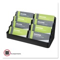 Desktop Organizers | Deflecto 90804 7.88 x 3.88 x 3.38 Plastic 8-Tier Recycled Business Card Holder - Black image number 6