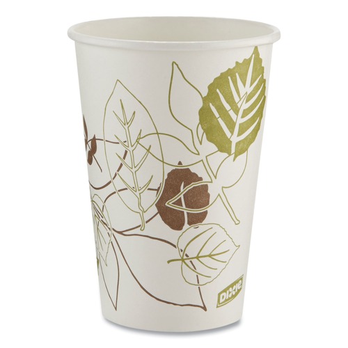  | Dixie 2346PATH Pathways 16 oz. Paper Hot Cups (50/Sleeve, 20 Sleeves/Carton) image number 0