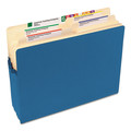 File Folders | Smead 73215 1.75 in. Expansion Letter Size Colored File Pockets - Blue image number 3