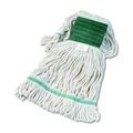  | Boardwalk BWK502WHCT Super Loop Wet Mop Head with Cotton/Synthetic Fiber and 5 in. Headband - Medium, White (12/Carton) image number 5