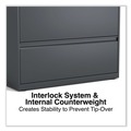 Office Filing Cabinets & Shelves | Alera 25491 36 in. x 18.63 in. x 40.25 in. 3 Legal/Letter/A4/A5 Size Lateral File Drawers - Charcoal image number 4