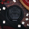 Cups and Lids | Dart OPT1224TGB Optima Reclosable Lids for Hot Paper Cups Fits 12 oz. to 24 oz. Hot Paper Cups - Black (1200/Carton) image number 4