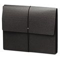 File Folders | Smead 71119 5.25 in. Expansion Letter Size 1 Section Elastic Cord Closure Extra-Wide Expanding Wallets - Black (10/Box) image number 0