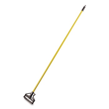 Carlisle 4166404 1 in. Diameter x 60 in. Sparta Spectrum Quik-Release Fiberglass Mop Handle - Yellow
