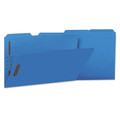 Back to School Sale | Universal UNV13525 1/3-Cut Tabs Deluxe Reinforced Top Tab Folders with Fasteners - Legal Size, Blue (50/Box) image number 0