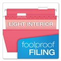 Just Launched | Pendaflex 04152 1/5 PIN 1/5-Cut Tabs Colored Reinforced Hanging Letter Folders - Pink (25/Box) image number 3