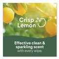 Disinfectants | Clorox 01594 7 in. x 8 in. 1-Ply Disinfecting Wipes - Crisp Lemon, White (35/Canister, 12 Canisters/Carton) image number 5