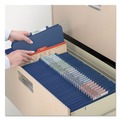 File Folders | Smead 18732 Four SafeSHIELD Fasteners 1 Divider Legal Size Four-Section Pressboard Top Tab Classification Folders - Dark Blue (10/Box) image number 8