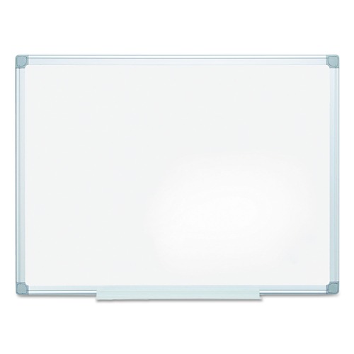 White Boards | MasterVision MA0500790 Silver Easy Clean 48 in. x 36 in. Aluminum Frame Reversible Earth Dry Erase Board - White/Silver image number 0