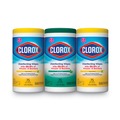 Hand Wipes | Clorox 30208 7 in. x 8 in. 1-Ply Disinfecting Wipes - Fresh Scent/Citrus Blend, White (75/Canister, 3 Canisters/Pack) image number 0