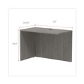 Office Desks & Workstations | Alera ALEVA354224GY 42 in. x 23.63 in. x 29.5 in. Valencia Series Reversible Return/Bridge Shell - Gray image number 5