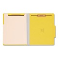 File Folders | Smead 14004 2 in. Expansion Top Tab Classification Folders with 6 SafeSHIELD Fasteners - Letter Size/Yellow Exterior (10/Box) image number 1