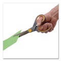 Arts & Crafts Supplies | Westcott 13529 8 in. Long 3.5 in. Cut Length Titanium Bonded Scissors - Straight Gray/Yellow Handle image number 4