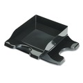 Desktop Organizers | Deflecto 63904 Docutray 10.13 in. x 13.63 in. x 2.5 in. 2 Sections Letter to Legal Size Files Multi-Directional Stacking Tray Set - Black (1-Set) image number 0