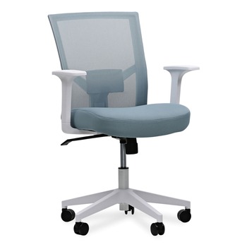 Alera ALEWS42B77 17.32 in. to 21.1 in. Seat Height Mesh Back Task Chair Supports Up to 275 lb - Seafoam Blue Seat/Back