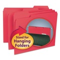 File Folders | Smead 10267 1/3-Cut Tabs Assorted Letter Size 0.75 in. Expansion Interior File Folders - Red (100/Box) image number 4
