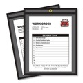 Sheet Protectors | C-Line 45911 Super Heavy-Duty 8.5 in. x 11 in. Insert Stitched Shop Ticket Holders - Clear Front, Black Pressboard Back, Black Border (25/Box) image number 3