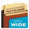 File Folders | Pendaflex C1525EHD 3.5 in. Expansion Letter Size Extra-Wide Heavy-Duty File Pockets - Redrope (10/Box) image number 4