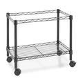 Just Launched | Alera ALEFW601424BL 24 in. x 14 in. x 21 in. 1 Shelf 1 Bin Metal One-Tier File Cart for Side-to-Side Filing - Black image number 0