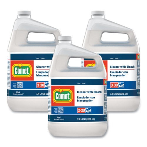 Bleach | Comet 02291 1 Gallon Bottle Cleaner with Bleach (3-Piece/Carton) image number 0