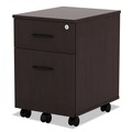 Office Carts & Stands | Alera ALEVABFMY Valencia Series 15.88 in. x 19.13 in. x 22.88 in. Mobile Box Mobile Pedestal Box File Cabinet - Mahogany image number 2