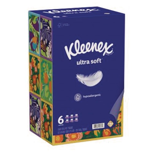 Tissues | Kleenex 54317 3-Ply Ultra Soft Facial Tissue - White (4 Packs/Carton) image number 0